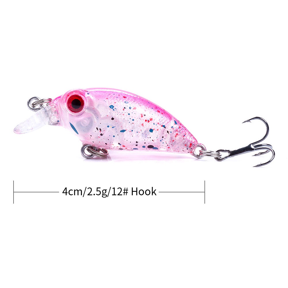 Hengjia 6pcs Umpan Pancing Crankbait Wobblers Keras 2.5g 4cm 6 Warna