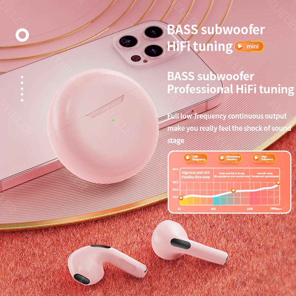 NEW PRO 6 Macarons TWS Earphone Bluetooth with Mic Noise Reduction Wireless Headset Bluetooth Stereo Touch Waterproof Henset Bloetooth Hedset Bluetooth Earbuds