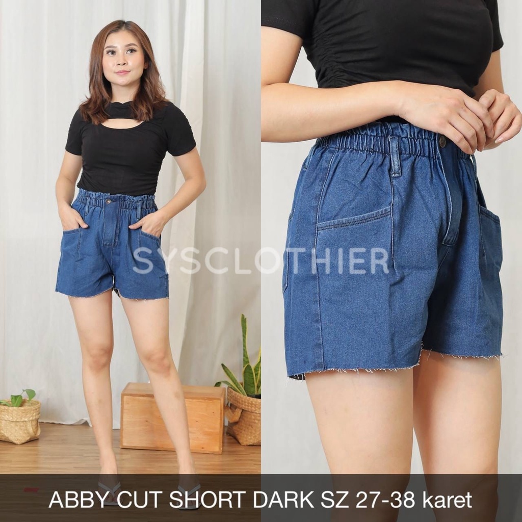 CELANA JEANS WANITA ABBY CUT SHORT