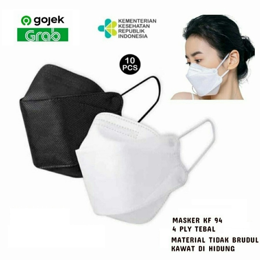 MASKER KOREA KF 94 4 PLY ISI 10 PCS - MASKER KN94 KN95 N94 KF94 EVO
