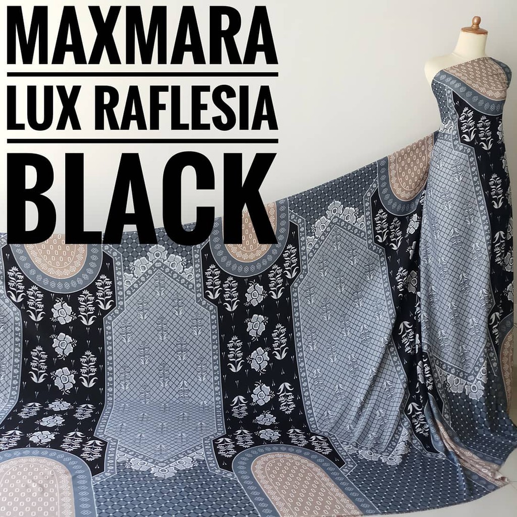 Kain Meteran Maxmara Lux Raflesia Black (0.5M)