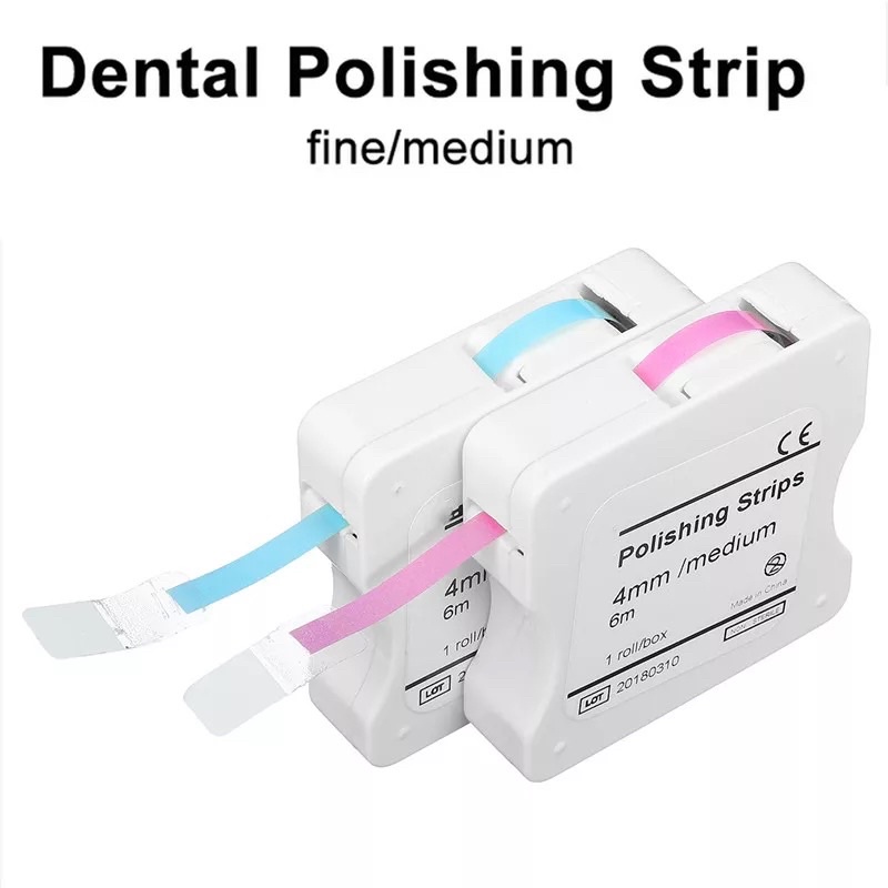 Alice dental polishing strip strips roll medium fine 6m pita poles gigi composite komposit