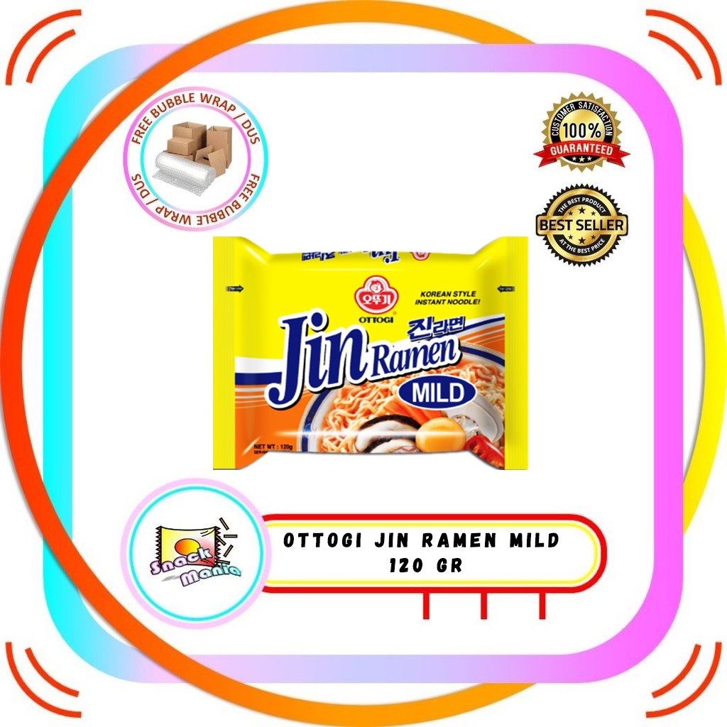 

Ottogi Jin Ramen Mild 120 gr Mie Pedas Korea Ramyun