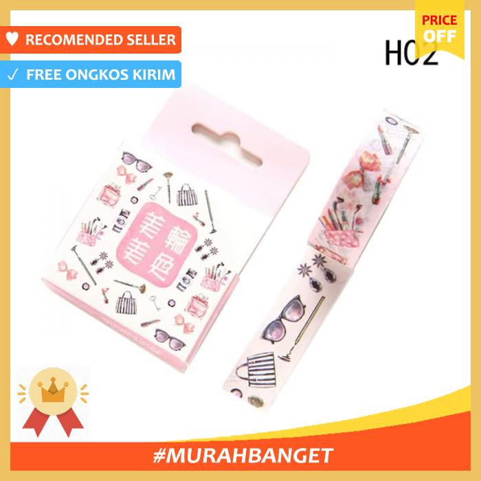 

Selotip & Double Tape - Summer Holiday 02 Masking Washi Tape Selotip Solasi Motif Lucu