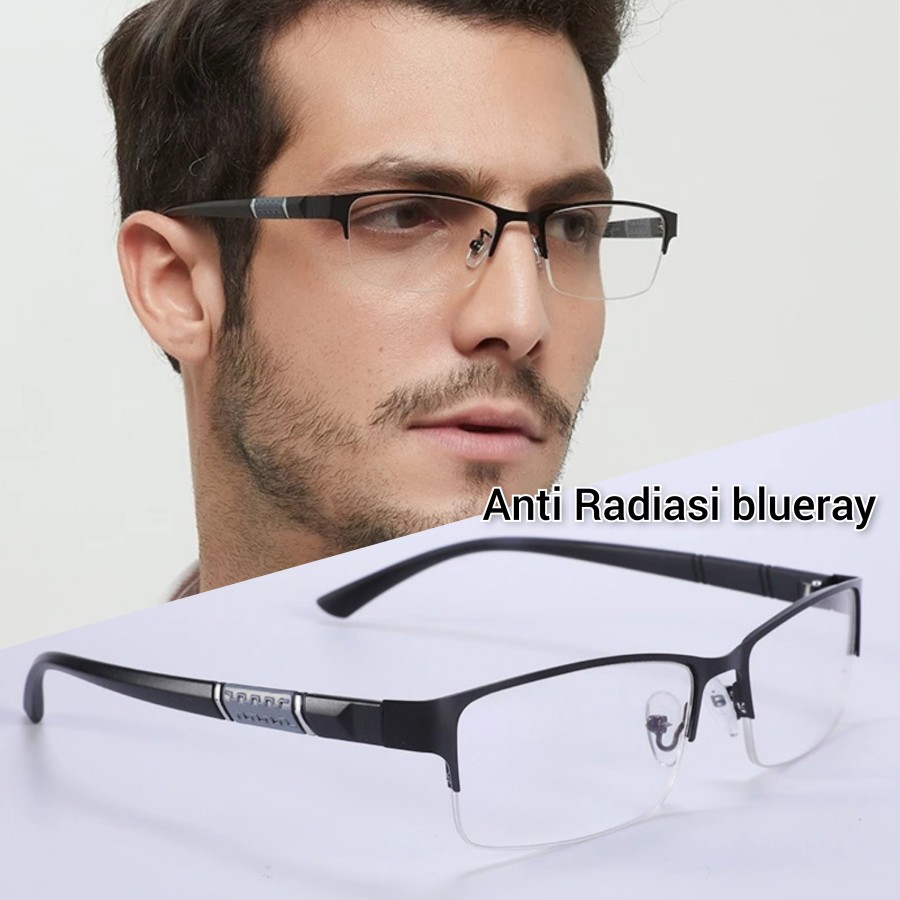 Kacamata Anti Radiasi Photochromic Blue Ray pria wanita minus Cylinder Best seller Kaca Mata blueray