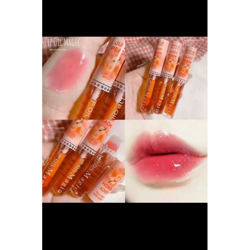 Lip oil magic peach hasaya