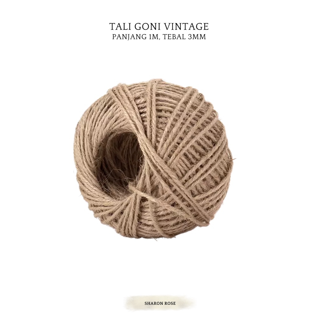 

TALI GONI VINTAGE UNTUK DEKORASI TEBAL 3MM HARGA UNTUK PANJANG 1 METER