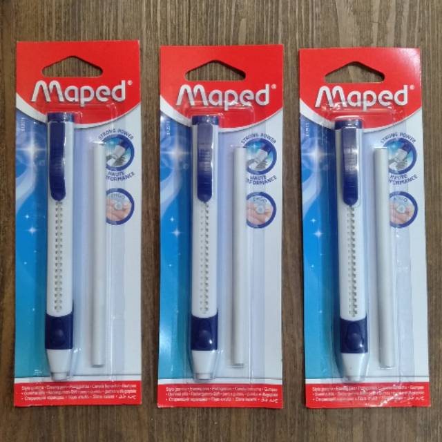 Penghapus Pen Pencil Maped Circular GOM FREE Eraser Pencil PVC