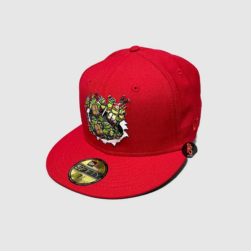 TOPI NEW ERA ORIGINAL 5950 TEENAGE MUTANT NINJA TURTLES RED UV GREEN