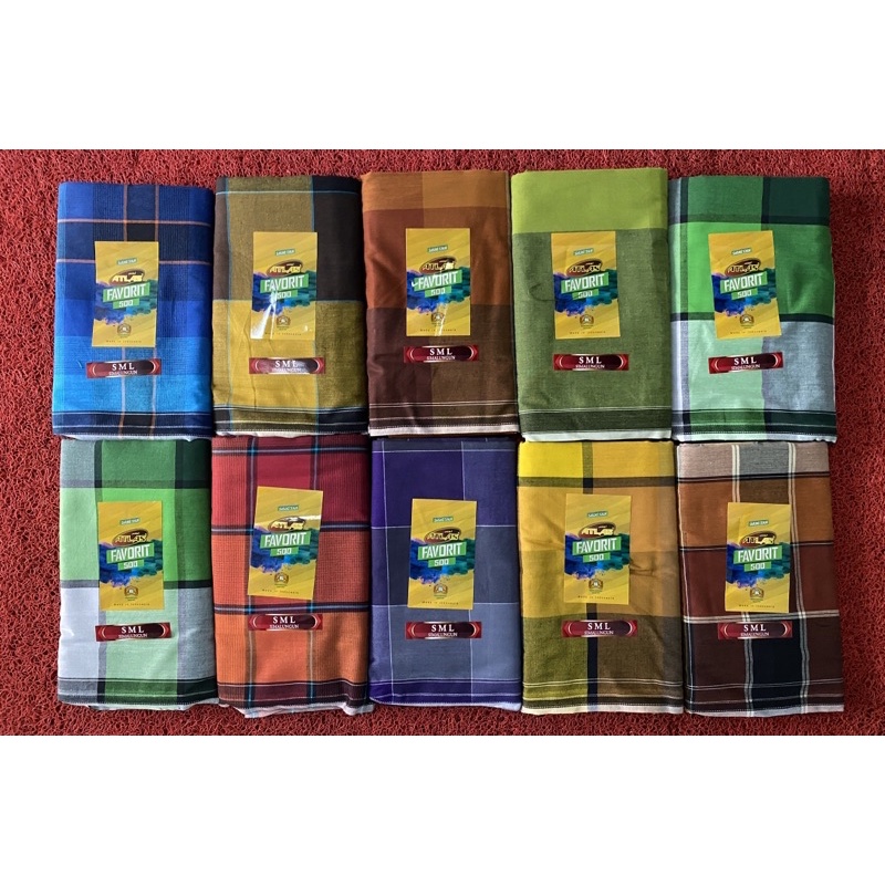 Grosir 10 Pcs Sarung Atlas Favorit 500 motif SML