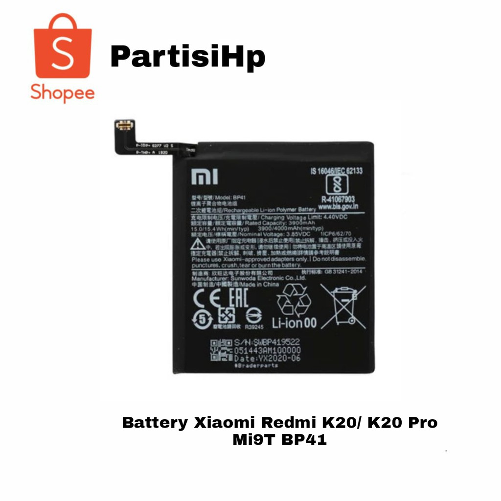 Battery Xioami Redmi K20 / K20 Pro / Mi9T / BP41