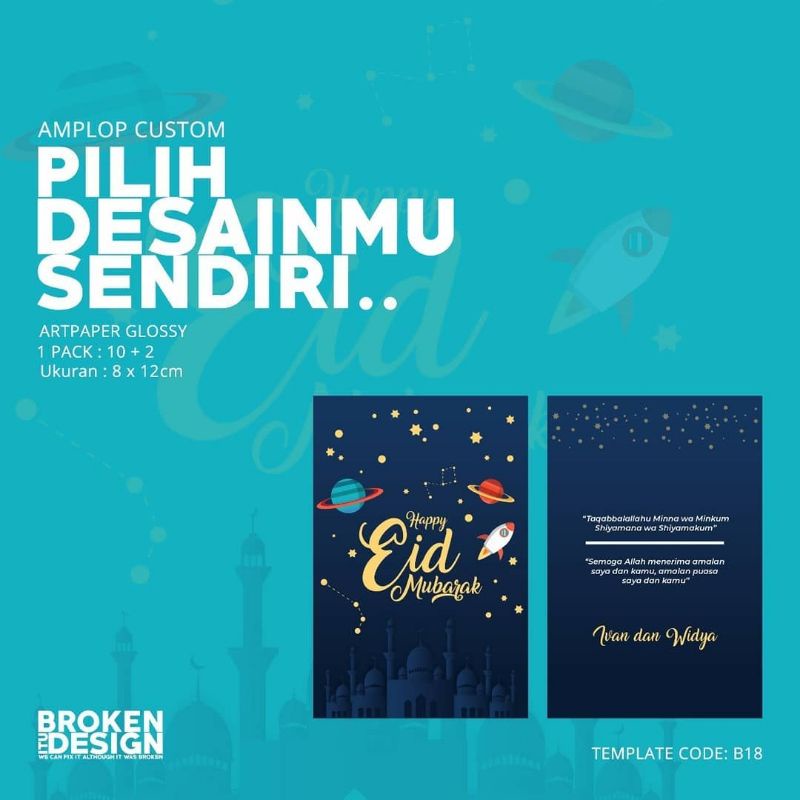 

Amplop Custom Lebaran/Angpau Lebaran Seri B018