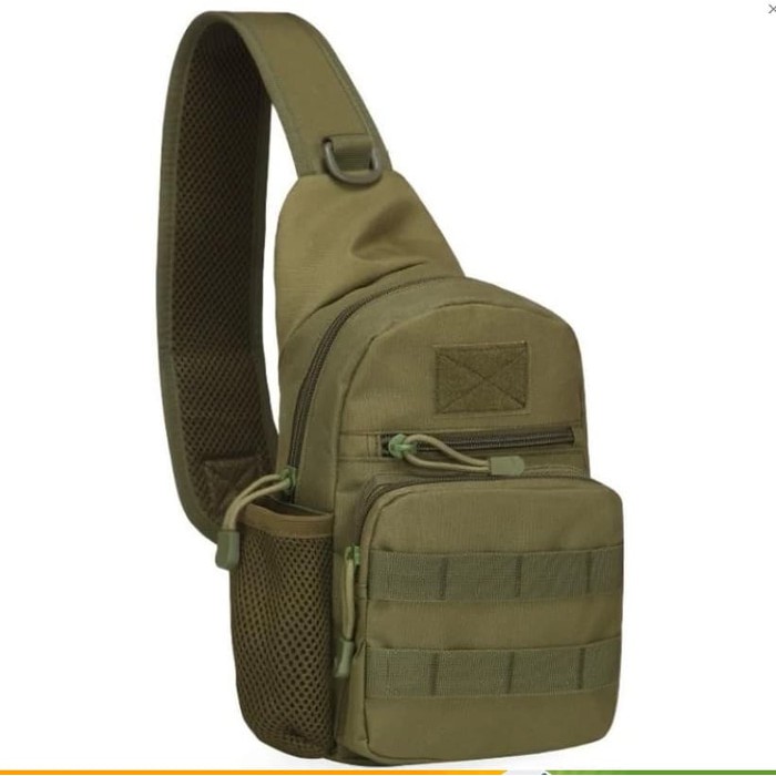 Best Tas Slempang Army A14 IMPOR Ada Tempat Botol Minum Tactical Bahu