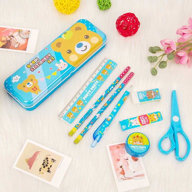 TweedyToys - Good Stationary Set / Tempat Pensil Set Alat Tulis Sekolah Karakter Lucu