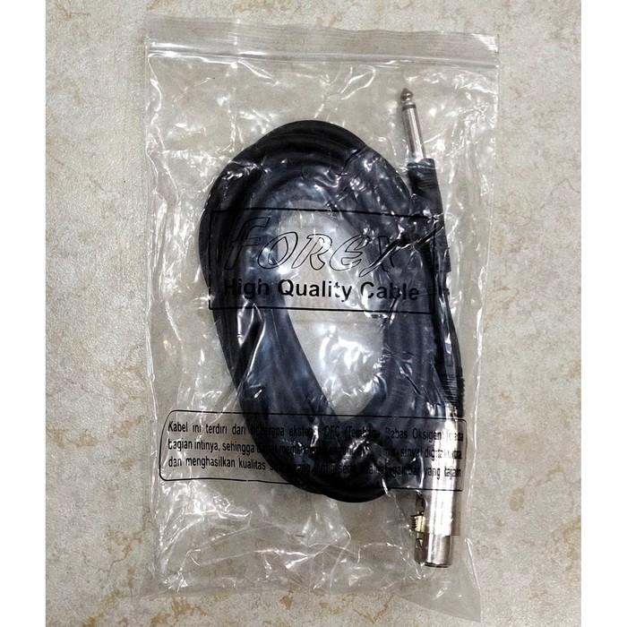 Kabel Mic Panjang 5 meter 5M sudah dipasang jack lengkap