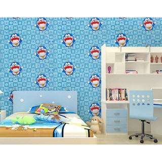 TERMURAH WALLPAPER DINDING  STICKER DORAEMON  SQUARE 