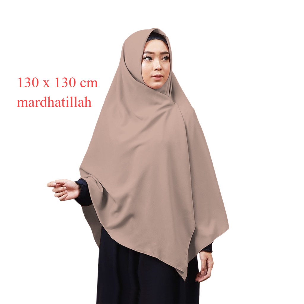 kerudung hijab segi empat wolpeach WOLFIS premium jumbo syar'i warna coklat susu / coksu / moka / mo