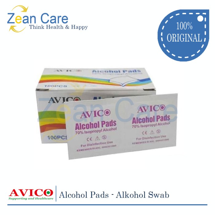 Alcohol Pads Avico - Alkohol Swab Avico - Tisu Alkohol Avico