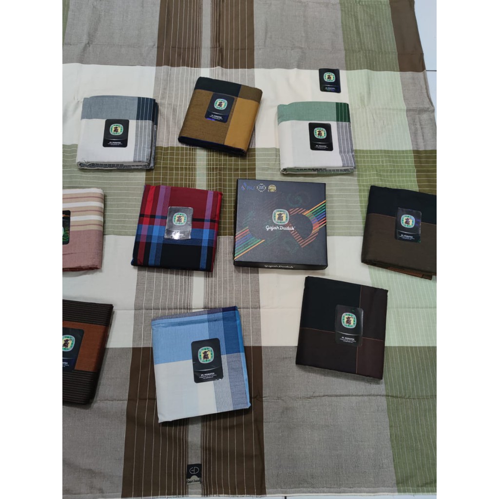 Sarung Gajah Duduk Multicolours//Gajah Duduk//Motif Kotak//Original Gajah Duduk