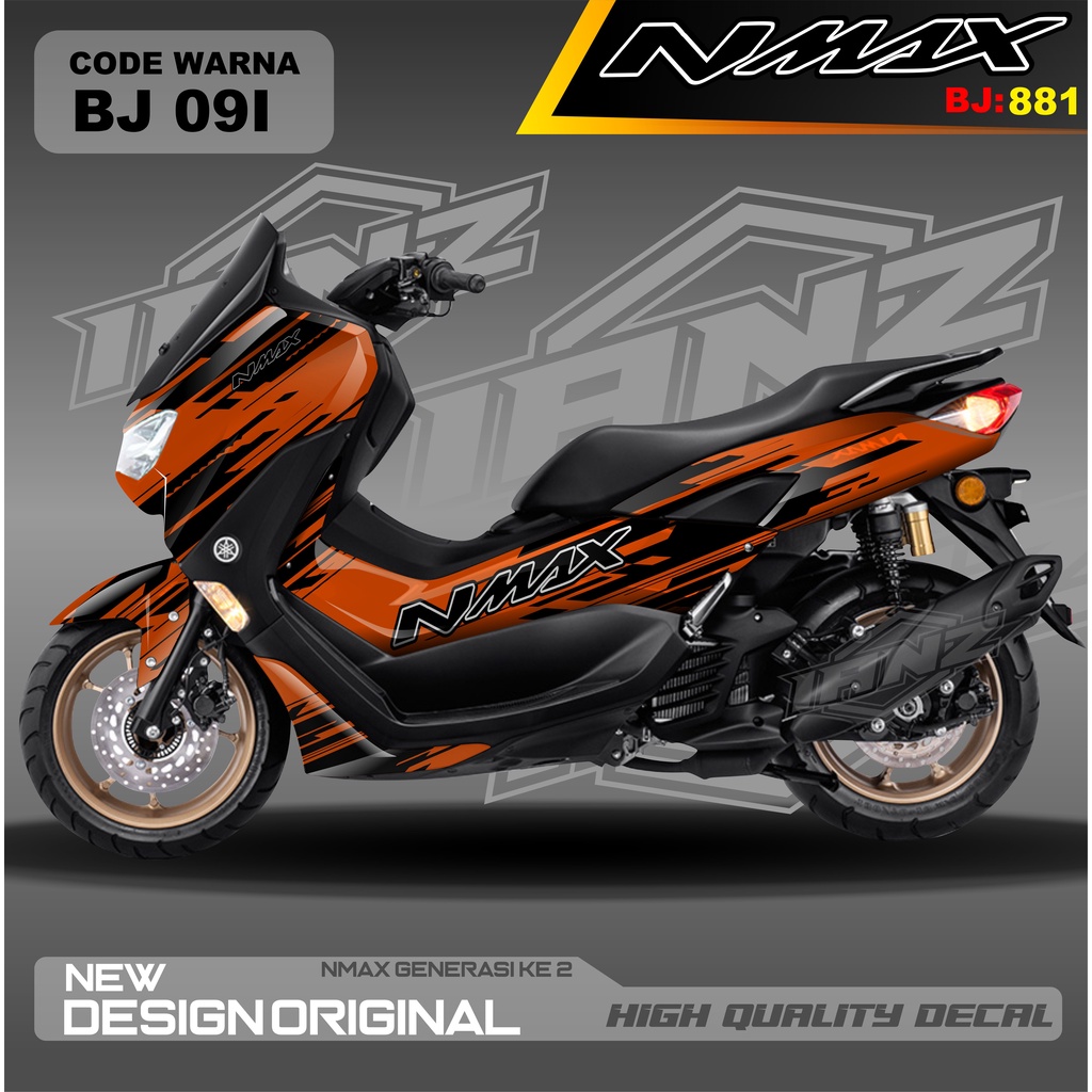 STICKER NMAX FULL BLOK BODY MOTOR / DECAL FULL BODY NMAX / DECAL STIKER FULL BODY NMAX / STIKER DECAL NMAX TERBARU