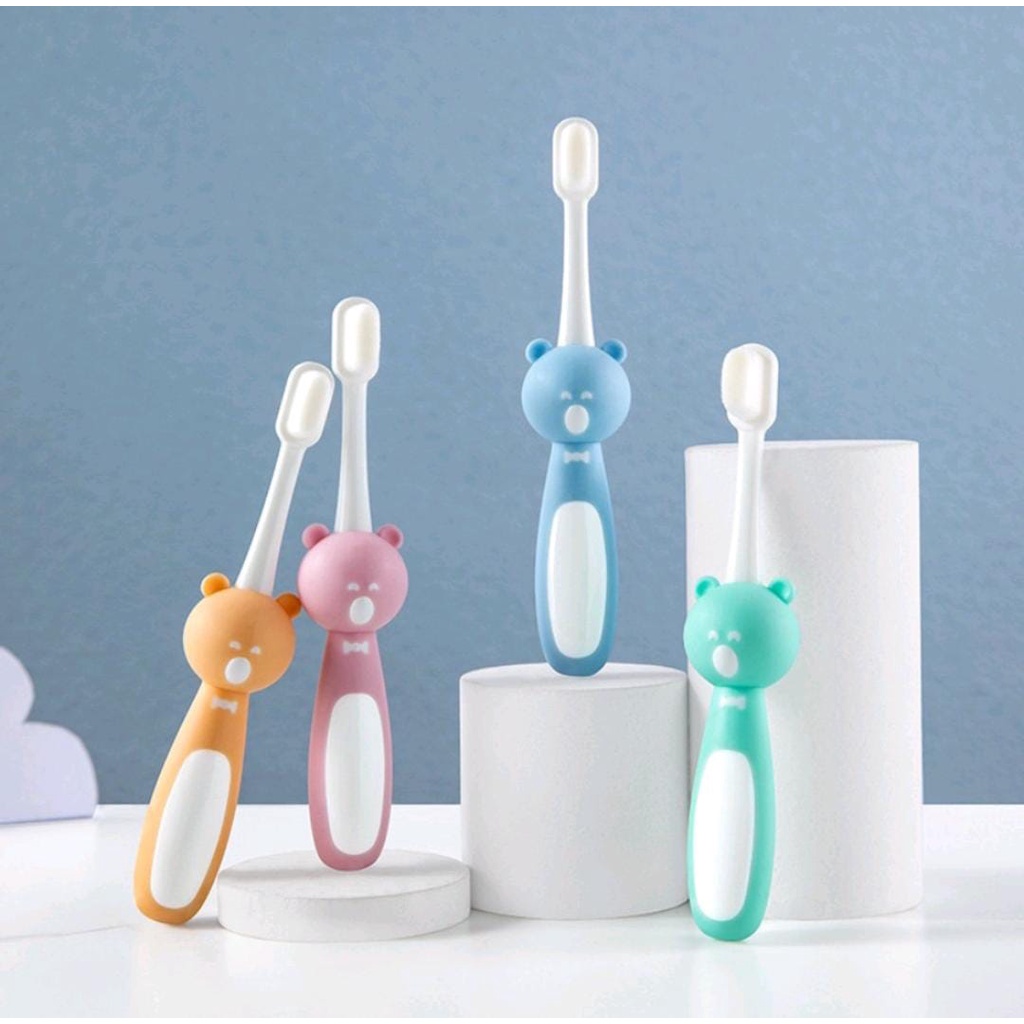 Sikat gigi anak bulu halus lembut//sikat gigi anak bear//Sikat Toothbrush Anak Karakter Bear (BIC)