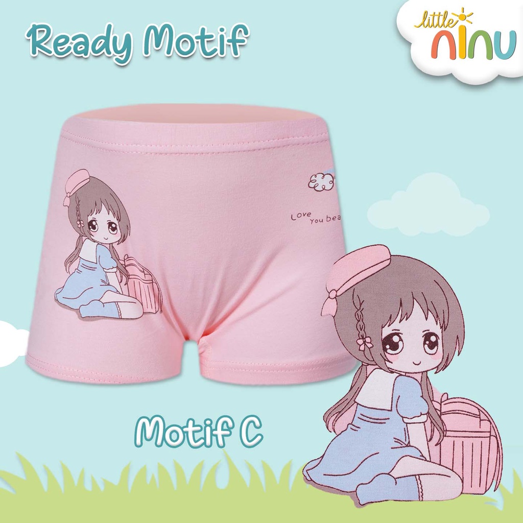 LITTLE NINU CD Celana Dalam Boxer Anak Katun Premium 0002