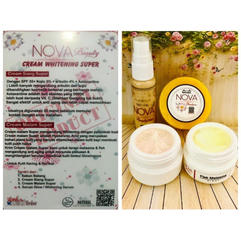 Paket Super Whitening_Nova BeautySkin skincare terlaris dan pembersih muka termurah terbaru