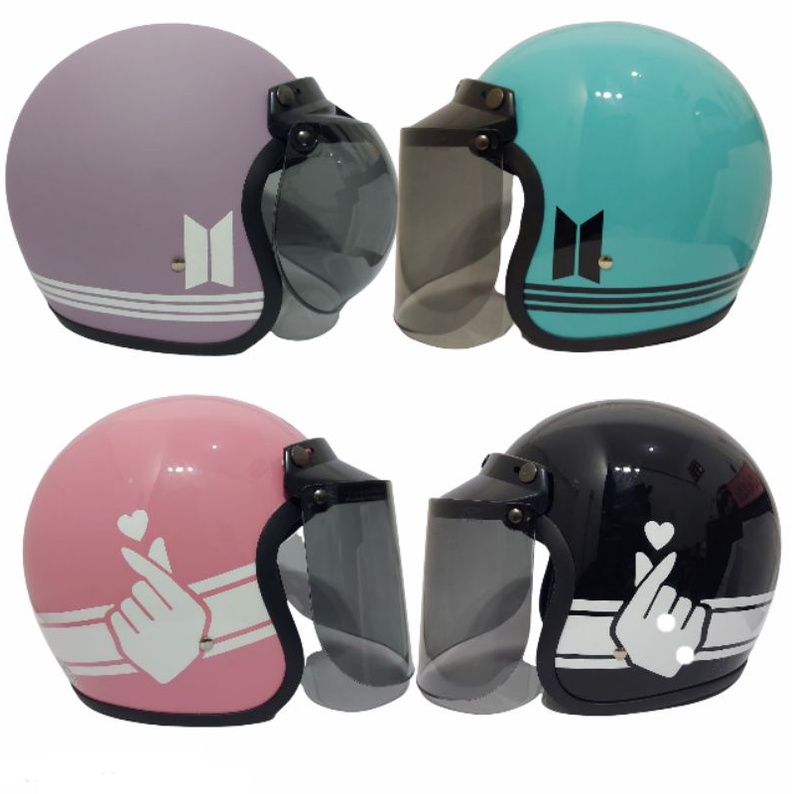 Helm SNI Dewasa Full Leher BTS Korea style