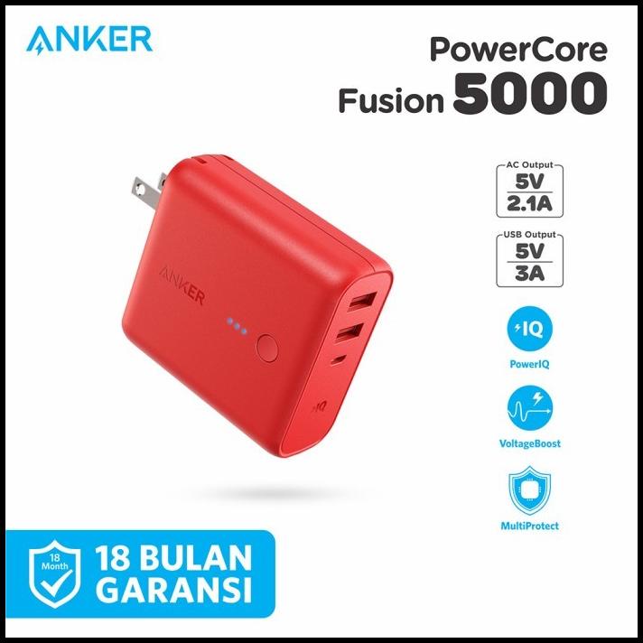 Original Powerbank Anker Fusion 5000 Mah - A1621