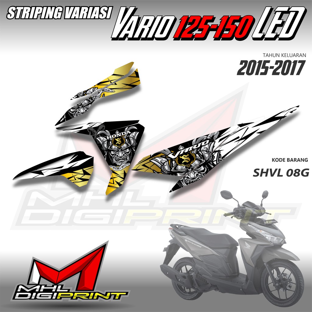 STRIPING VARIASI HONDA VARIO 125 &amp; 150 -  STIKER VARIO 125 &amp; 150 LED - SHVL 08