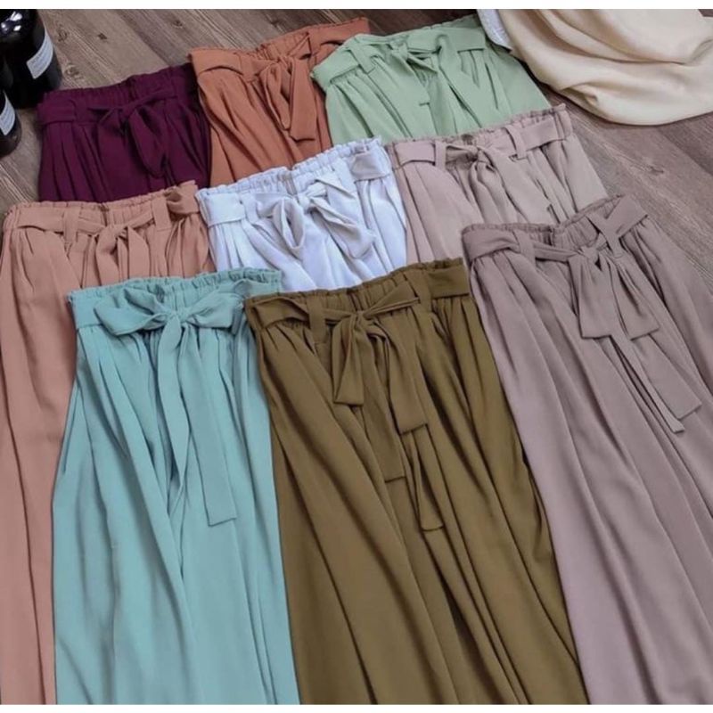 KULOT RIBBON PANTS/ CELANA KULOT RIBBON / KULOT TALI PITA
