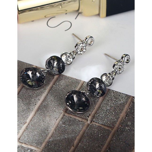 LRC Anting Tusuk Fashion Color Diamond Decorated F0442X