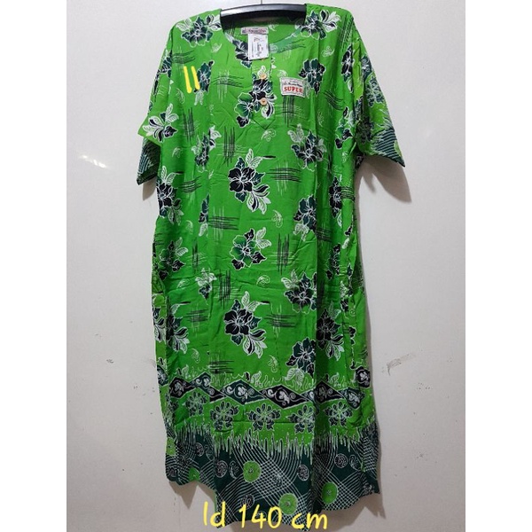YULI - Daster kencana ungu  L5 JUMBO LD 135-150 CM PB 107 CM BATIK KU LEBEL PUTIH(KUP)-no 11