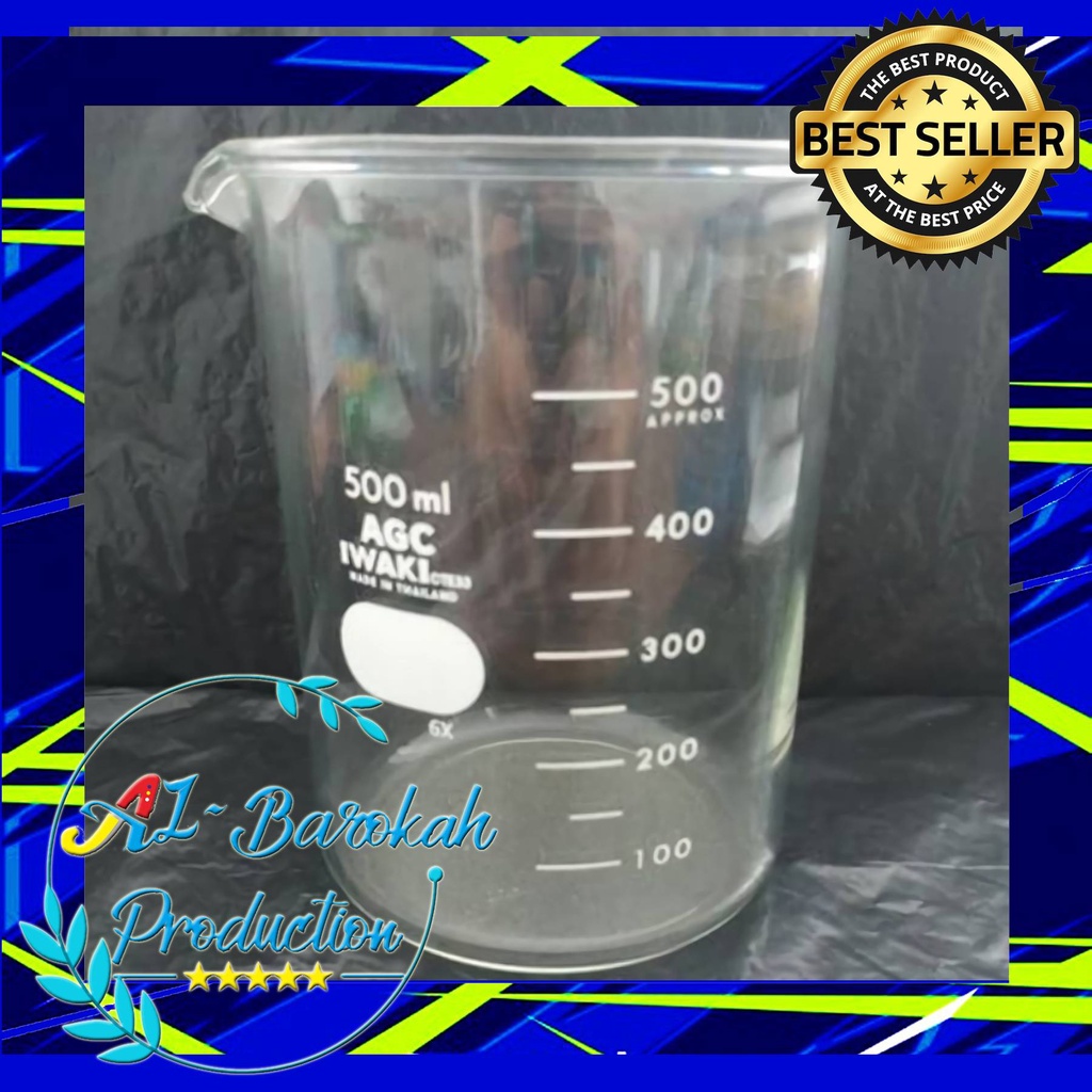 Beaker Glass Iwaki 500ml Tahan Panas