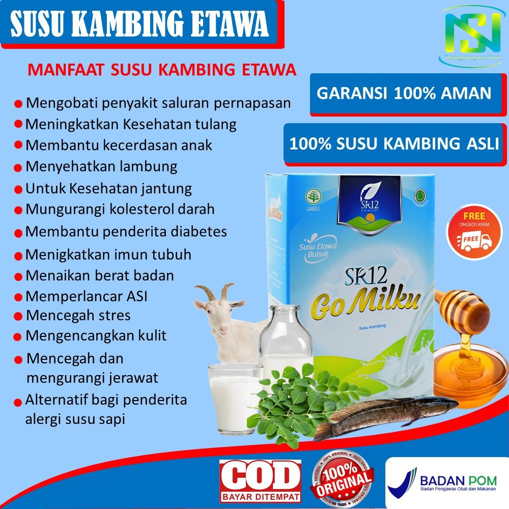 

Susu Kambing Etawa Bubuk Murni Goats Goat Milk Obat Sesak Nafas Asma TBC Asam Lambung Pencernaan Jantung Tulang Dan Sendi Penggemuk Pengemuk Gemuk Badan Daya Tahan Tubuh Imun Booster Dewasa Anak Orang Tua Keropos Patah Ampuh Permanen BPOM