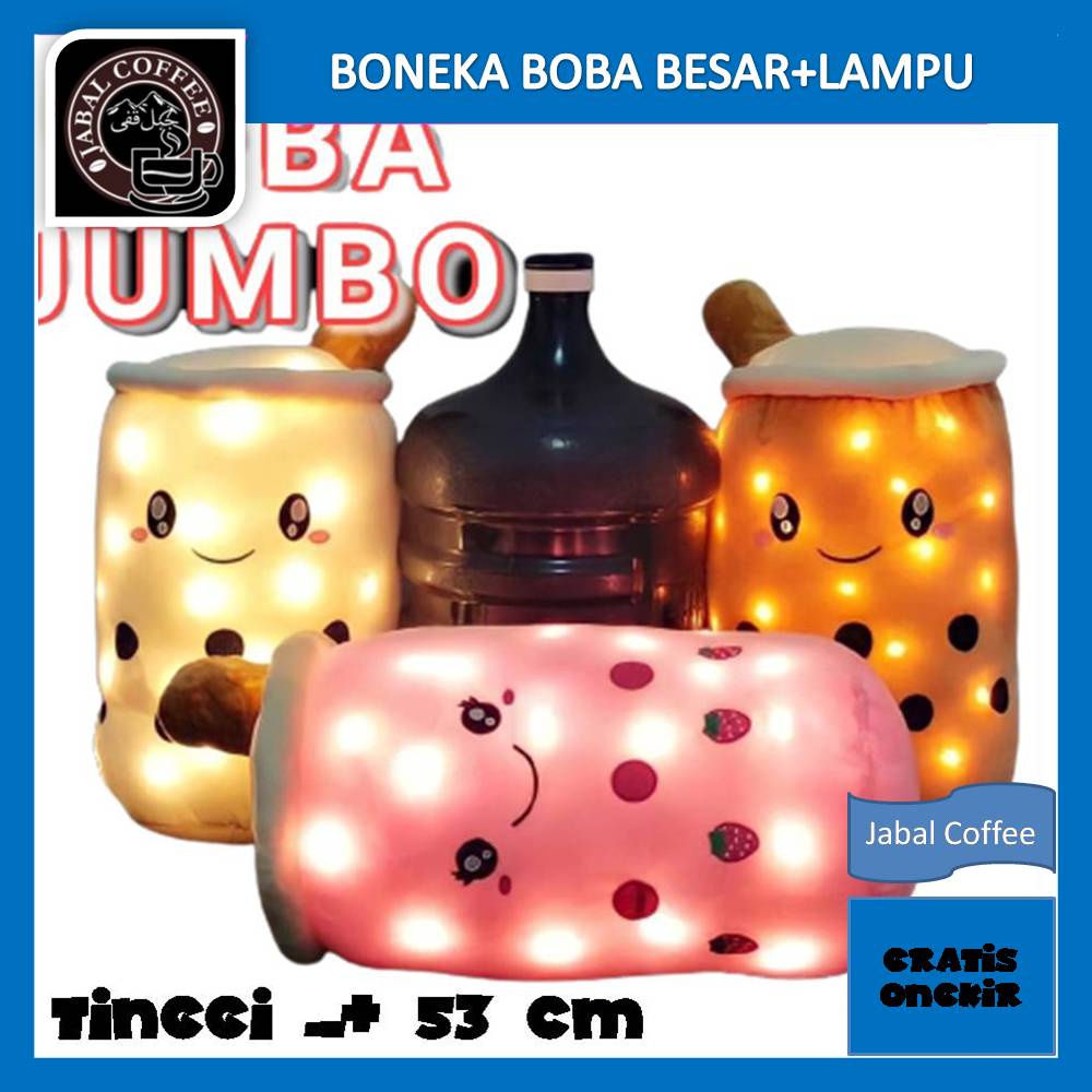 Boneka Boba Lampu LED Ukuran Jumbo Size Galon AQUA Besar Berat 600 Gram 02