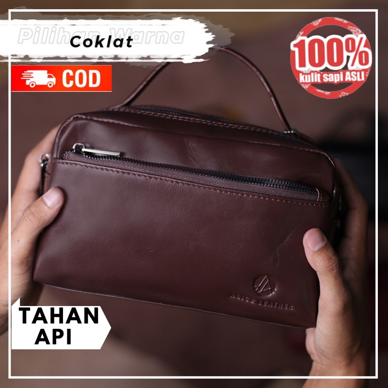 Tas Kulit Wanita Tas Selempang Wanita Bahan Kulit Sapi Asli Premium Violetta Bag 2 Style AP01