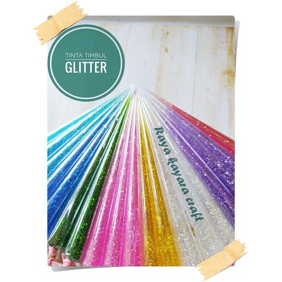 Tinta Timbul Kain Flanel/Cat Timbul Glitter mainan per 10bh MIX