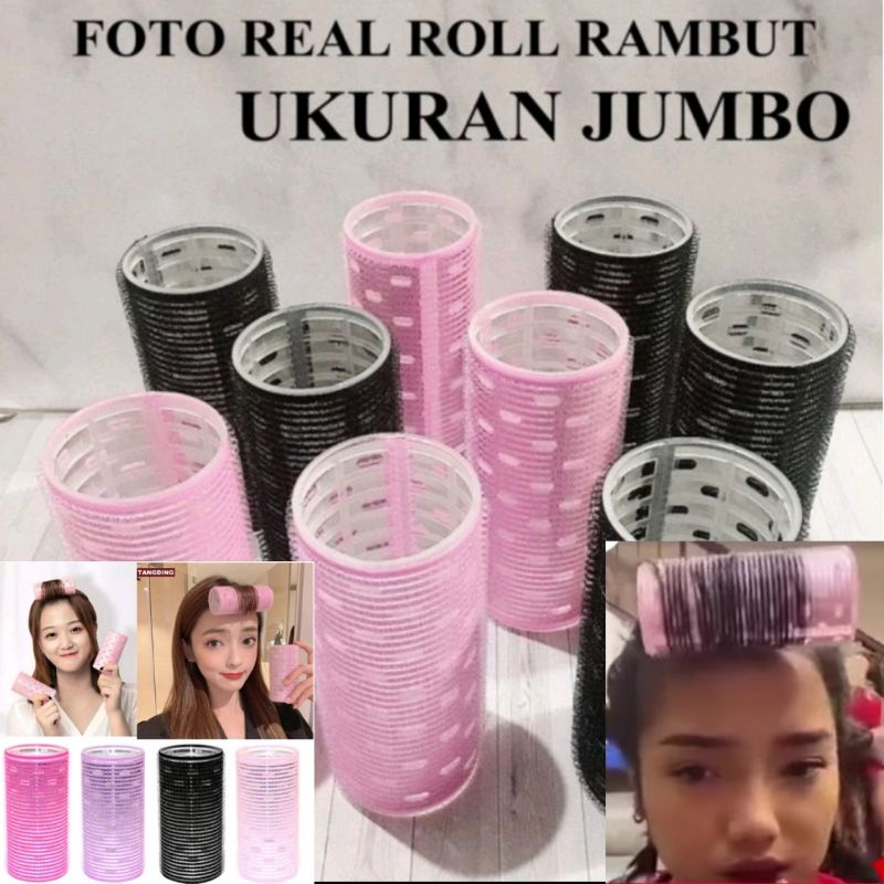 HAIR ROLLER KOREA FUJI ROL BESAR TAHAN PANAS DIAMETER 5 CM ROLL ROL RAMBUT MAGIC CURLER PENGERITING RAMBUT JUMBO ALA KOREA IMPORT ROL RAMBUT KERITING GULUNGAN RAMBUT ROLL RAMBUT GULUNG