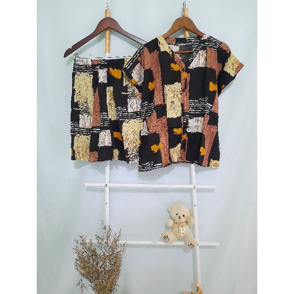 ONE SET PIYAMA PENDEK WANITA PREMIUM HITS KEKINIAN | PIYAMA CELANA PENDEK | ONESET PREMIUM | PIYAMA TERLARIS-PYD1
