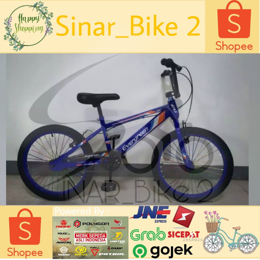 Sepeda BMX Evergreen B1 Anak 20 Inch Jari-jari Warna (Ekspedisi)