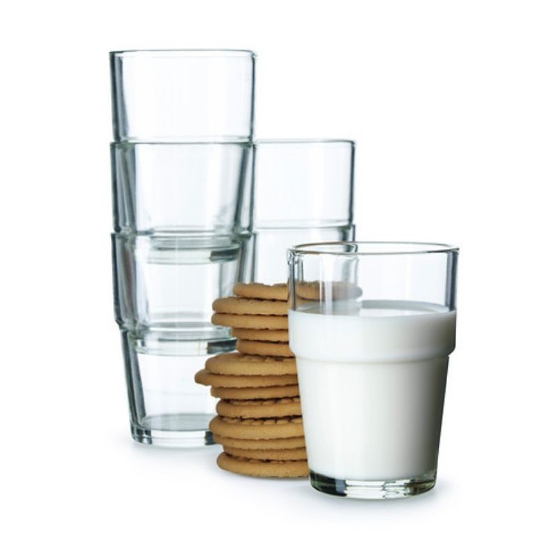 IKEA REKO Gelas kaca bening Vintage Unik 1 set ISI 6 pcs