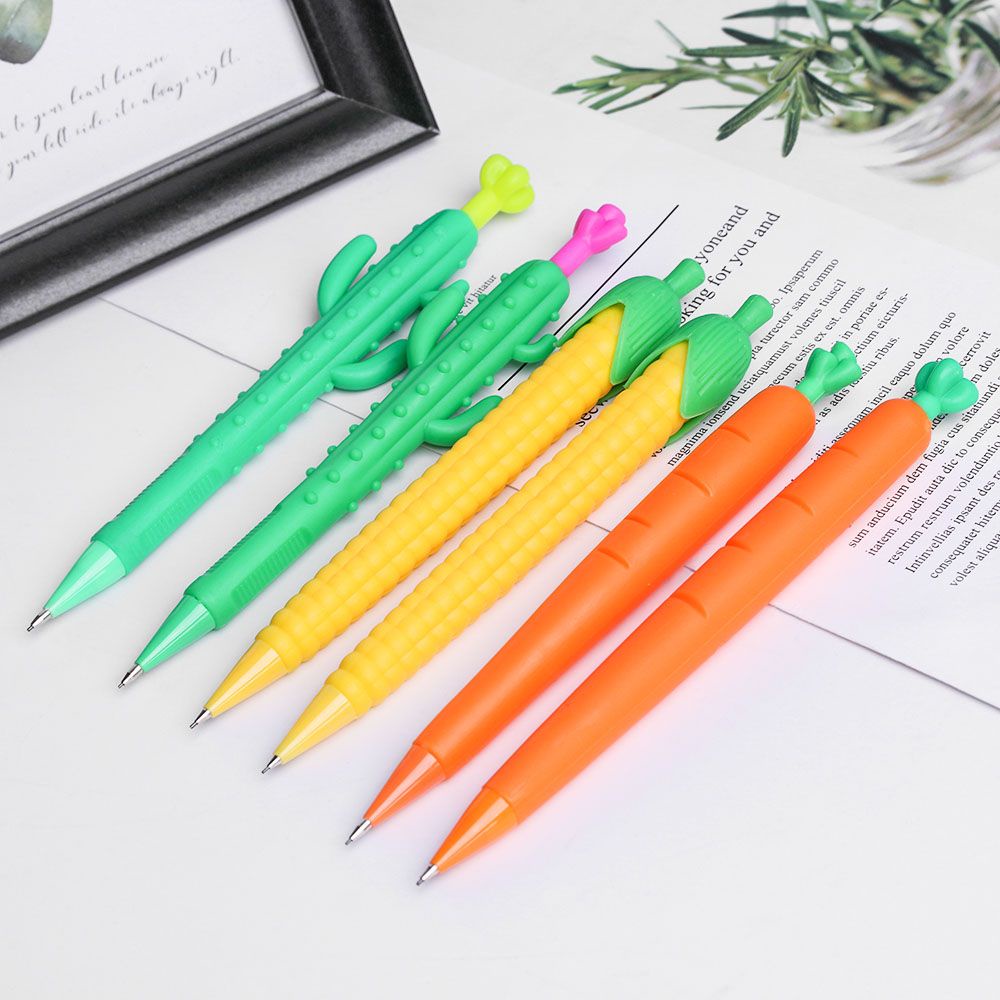 QUINTON Smooth Mechanical Pencil Cute Stationery Automatic Pencil Carrot 0.5/0.7mm Shape Cactus Corn Kawaii School Supplies