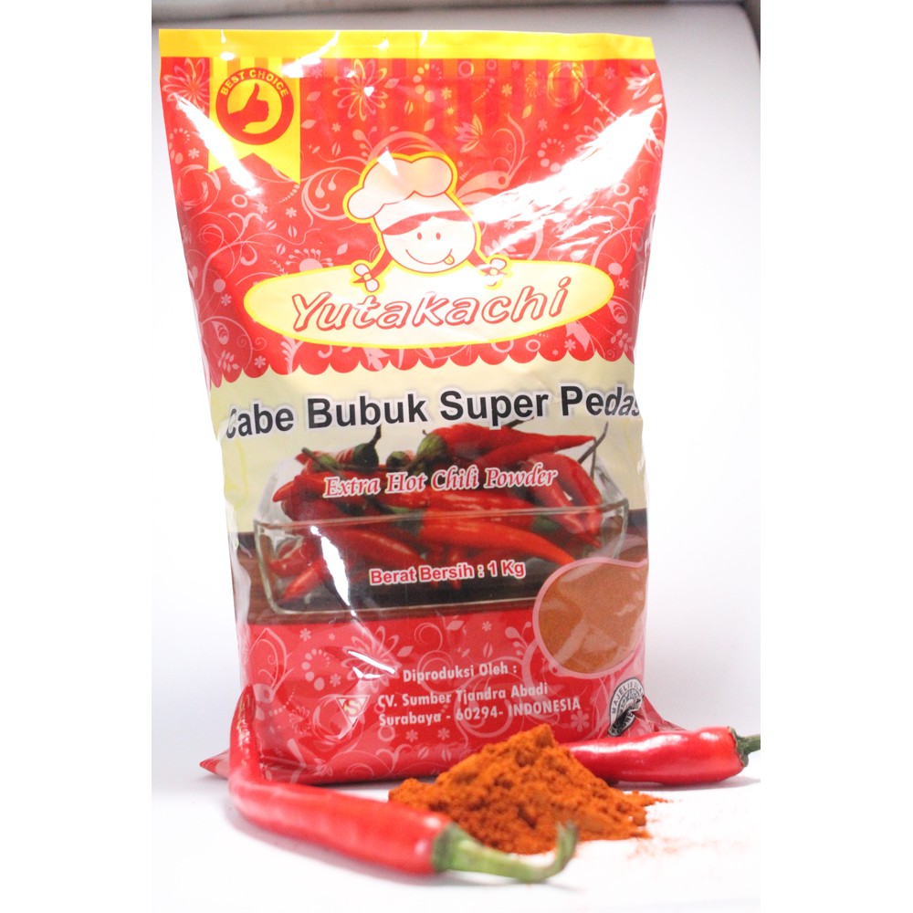 Bubuk Cabe Super Pedas 500 Gram Yutakachi / Chili Powder Extra Hot  / Gochugaru / Cabe bubuk asli halus / Cabe Giling /  Bumbu Tabur/ Cabai bubuk / Bumbu Keripik Makaroni Basreng Seblak /Pusat Bumbu