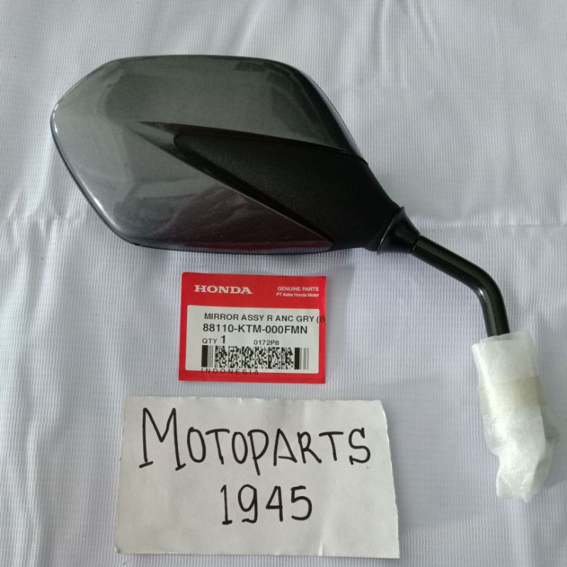 KACA SPION KANAN VARIO 110 DARK GREY ORI AHM