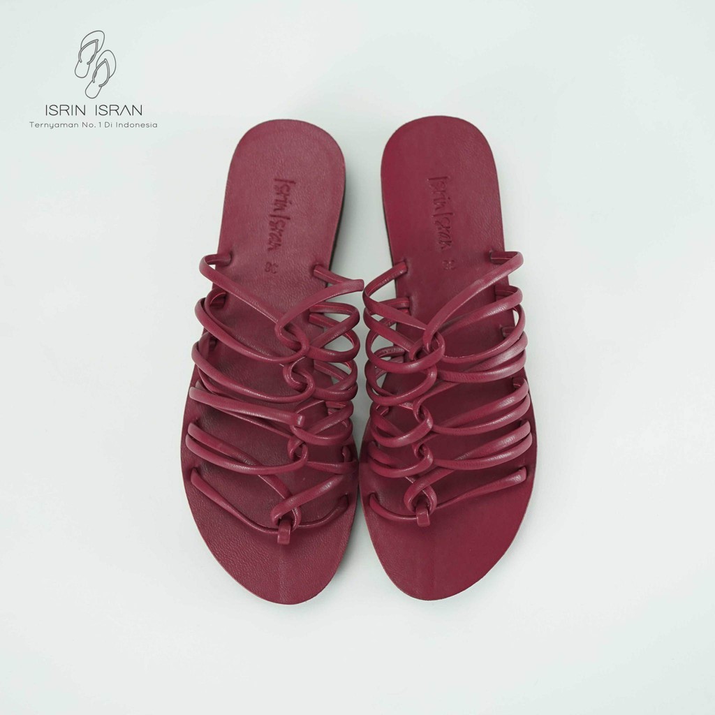 ( NECKLIE ) Sandal Wanita ISRIN ISRAN Lucu Murah-MERAH
