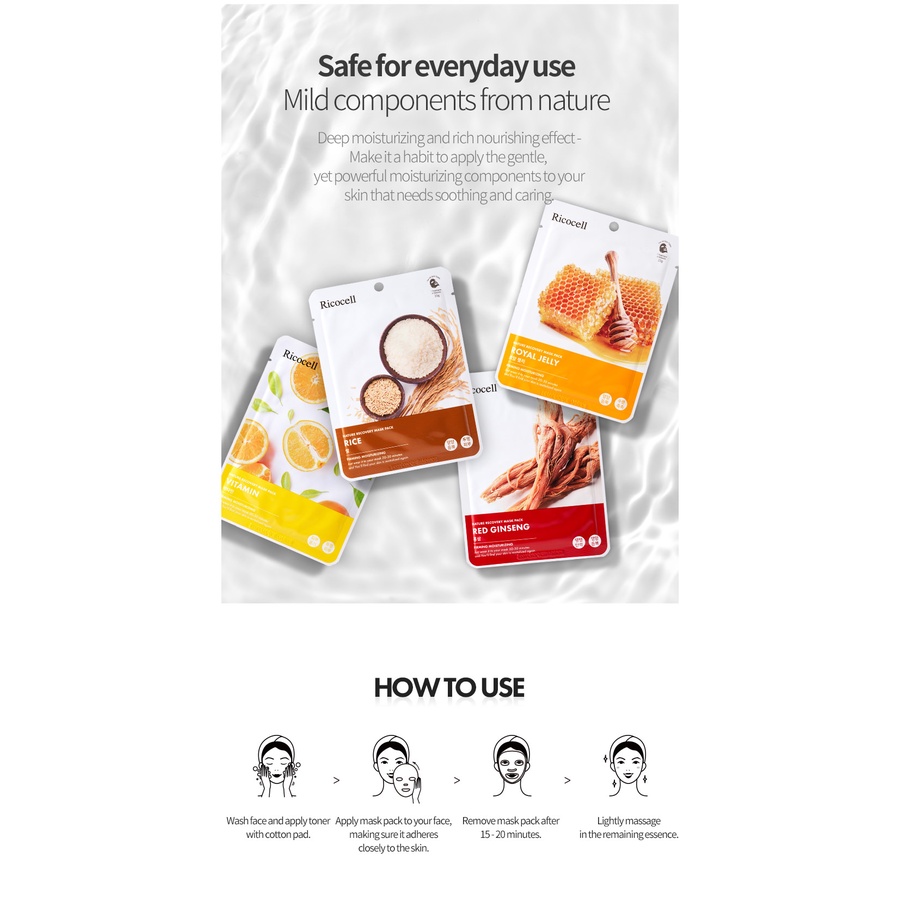RICOCELL Nature Recovery Mask Pack