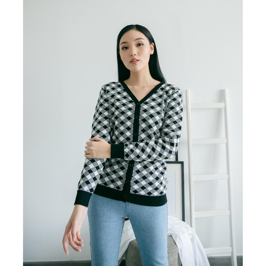 PLAID CARDIGAN