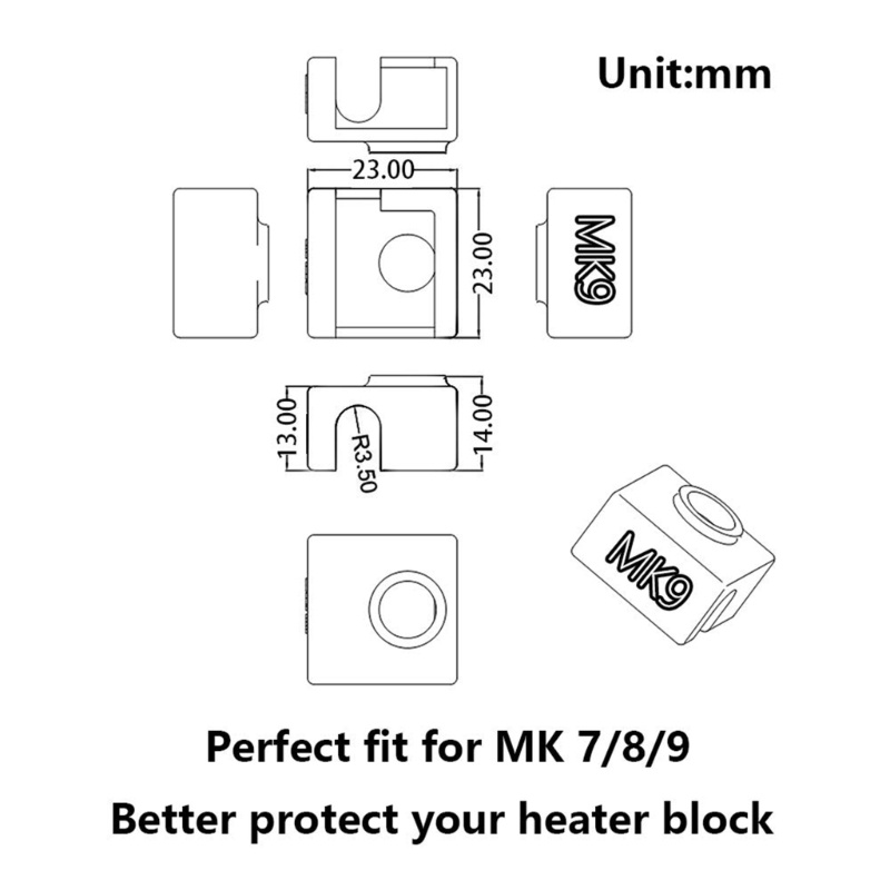 Zzz MK8 4PCS Cover Hotend Extruder Bahan Silikon Untuk Printer 3D Ender 3
