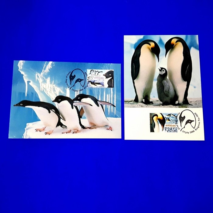 

Star Perangko/Prangko Australia. Antarctic Penguins. Set 2 Lbr Maximum Card Hemat